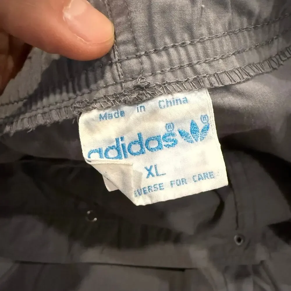 adidas Cargo Pants Men’s XL Gray Elastic Waist Pockets Activewear